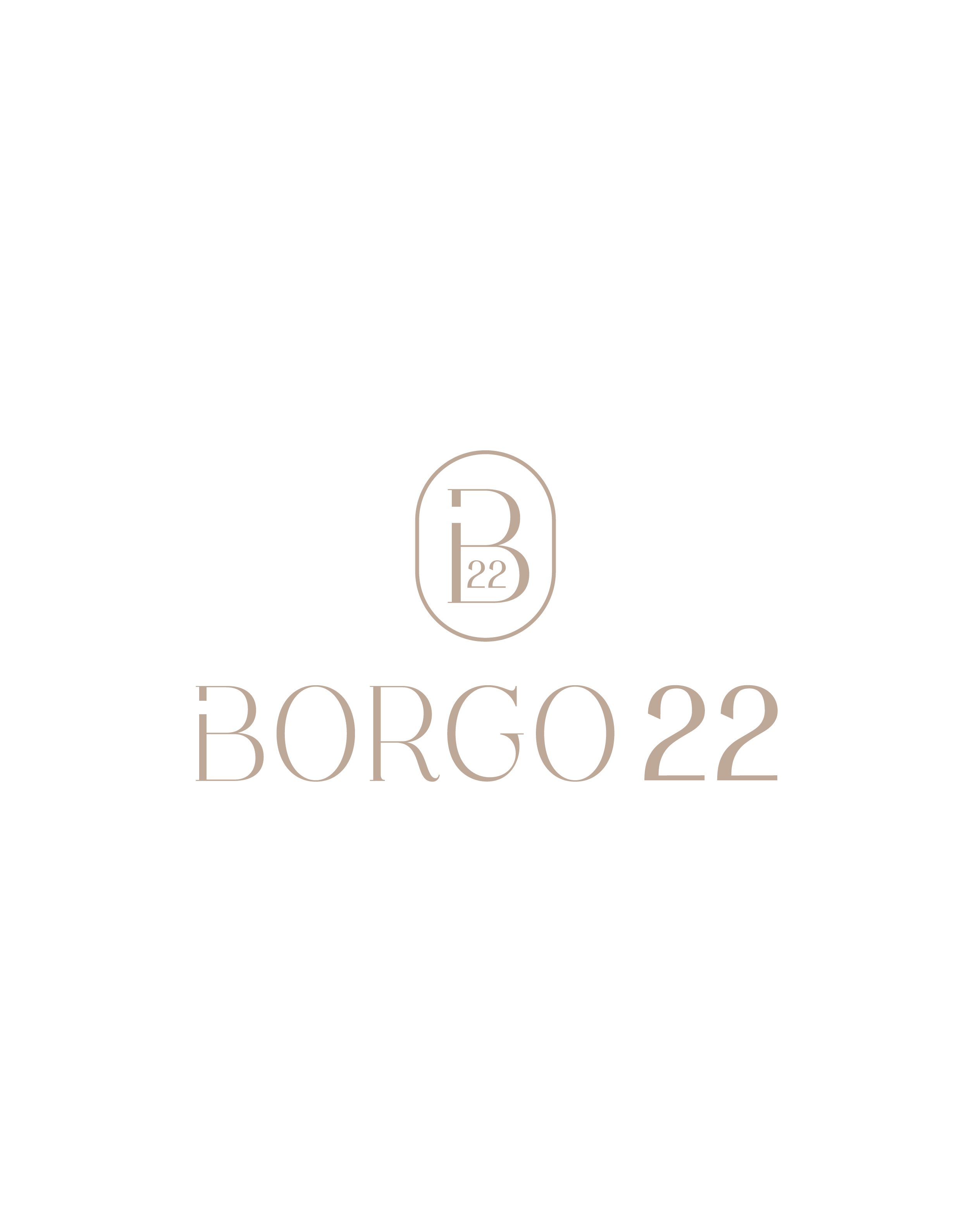 Nuovo logo luxury di Borgo 22 progettato da Valeria Plasmati