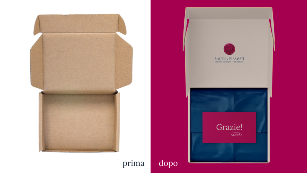 esempio di packaging personalizzato VS packaging anonimo
