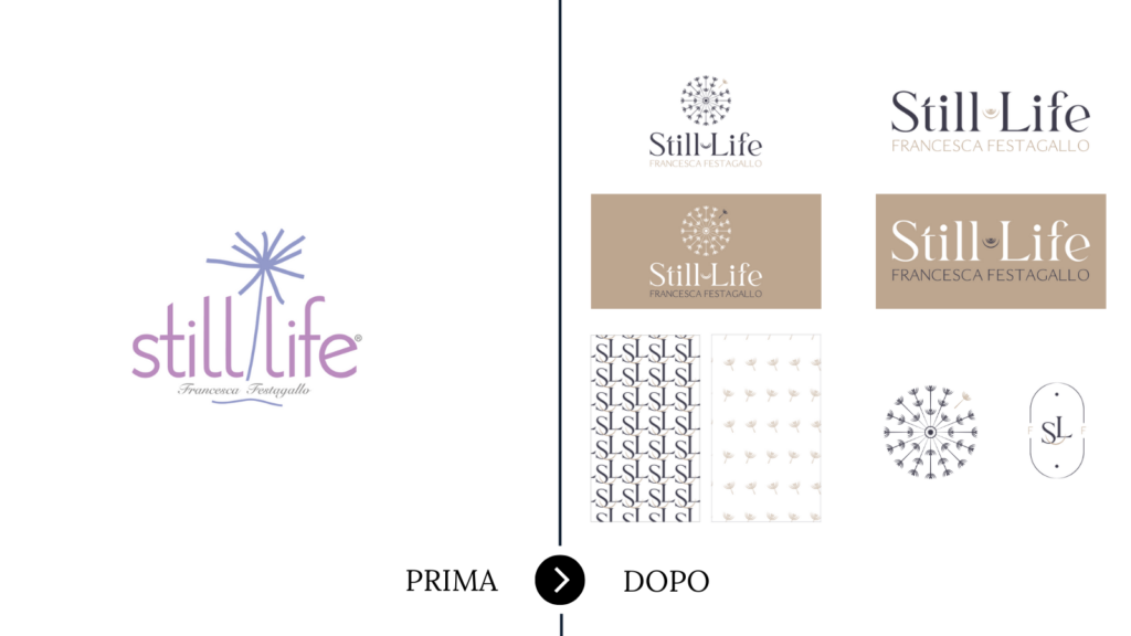 prima e dopo logo Still Life restyling by Valeria Plasmati
