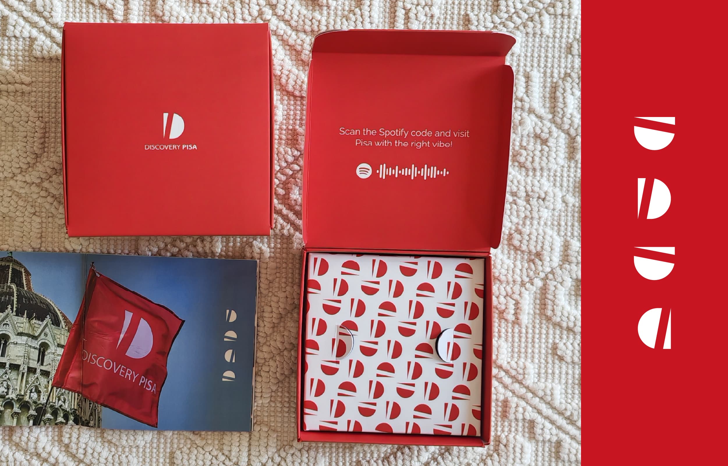 Kit con box esperienziale per il turismo progettato da Valeria Plasmati